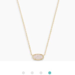Kendra Scott Gold Elisa Necklace in Iridescent Drusy